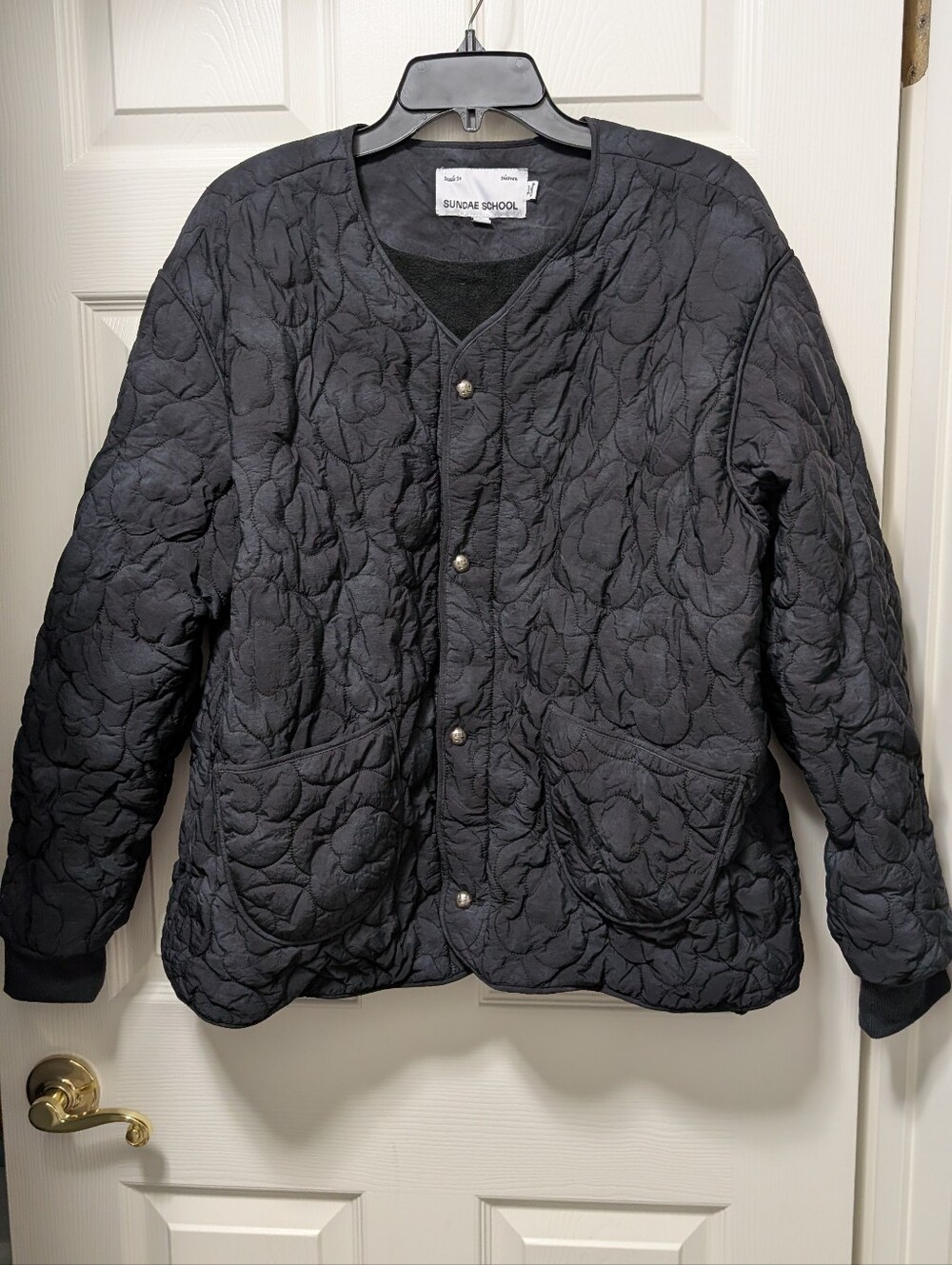 Sundae School Black Quilted floral Jacket Size Large L